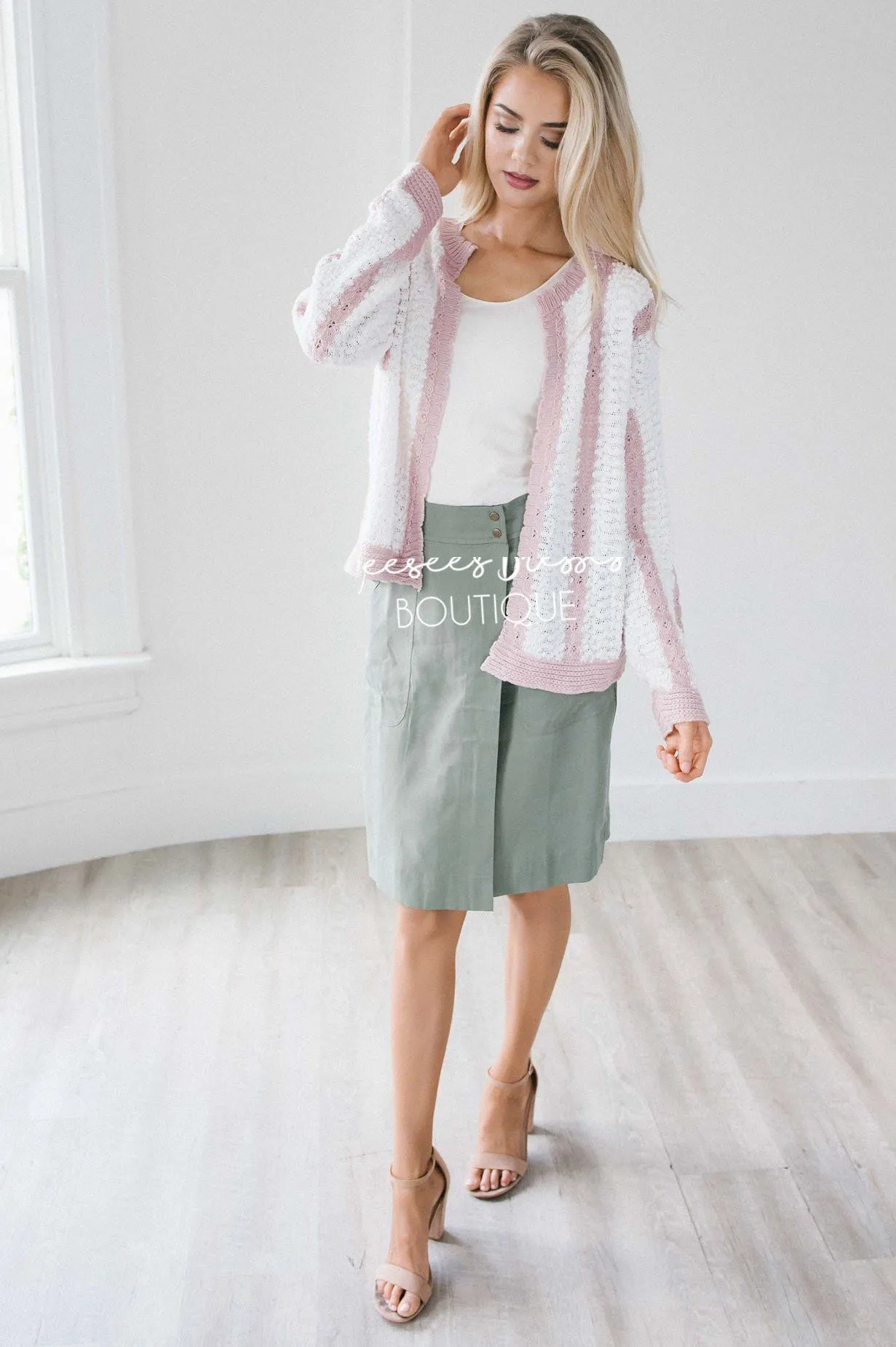 Faux Wrap Skirt
