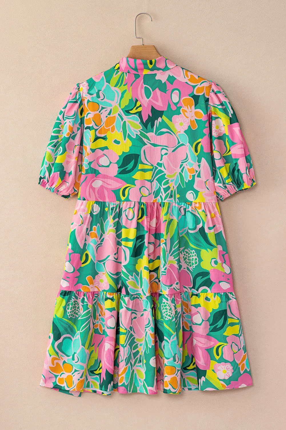 Floral Puff Sleeve Babydoll Dress