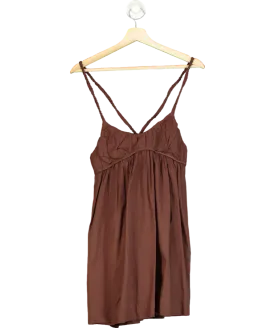 Free People Brown Tell All Mini Dress UK S