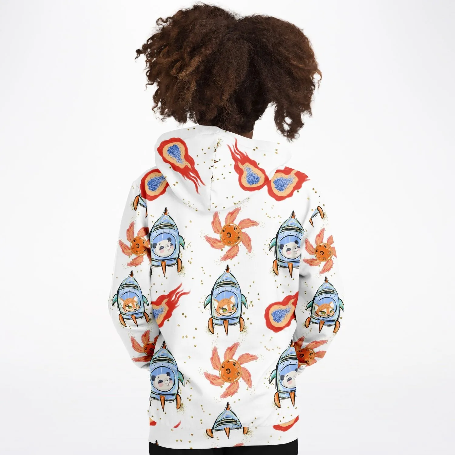 Galactic Shuttle Rocket & Furry Friends Fireball Hoodie