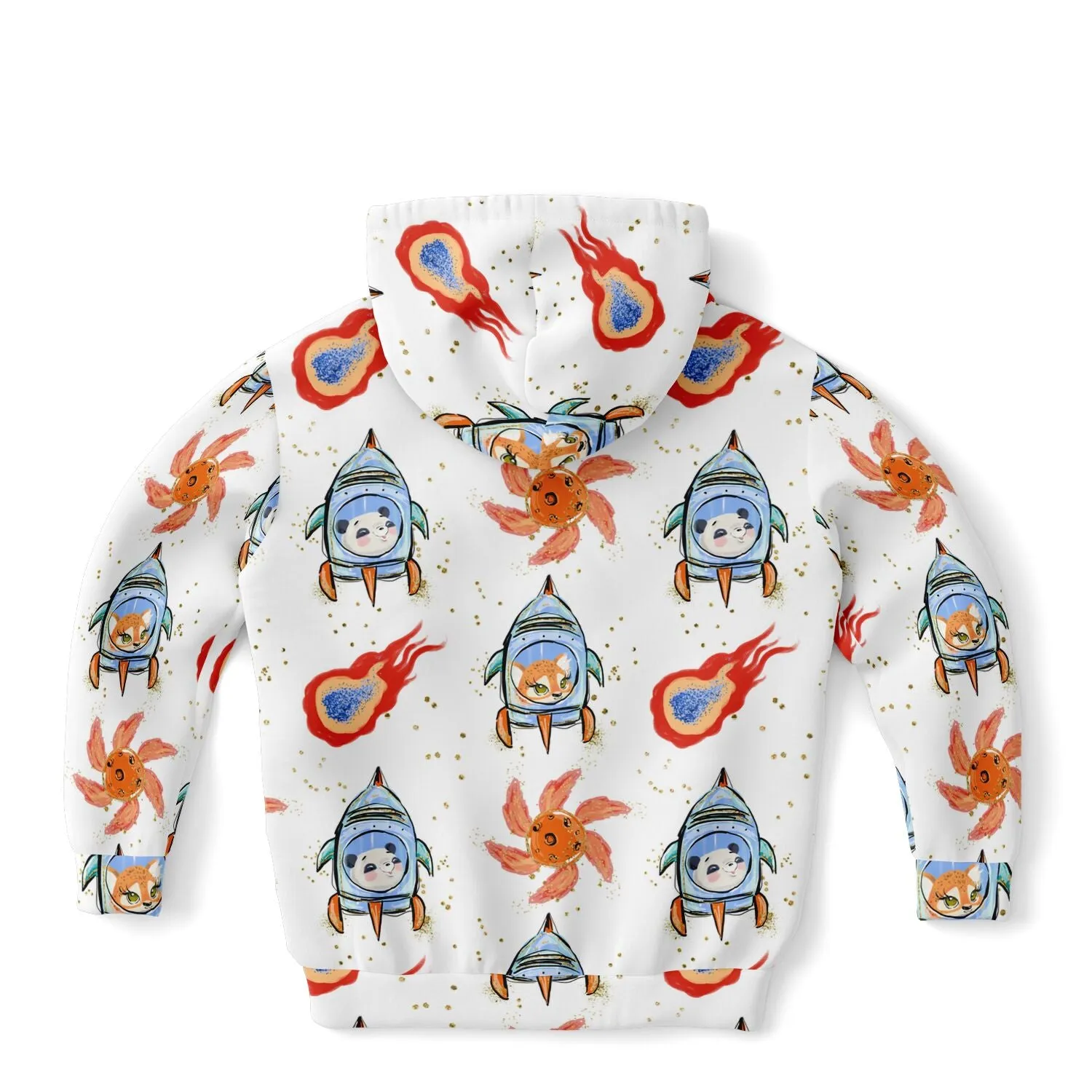 Galactic Shuttle Rocket & Furry Friends Fireball Hoodie