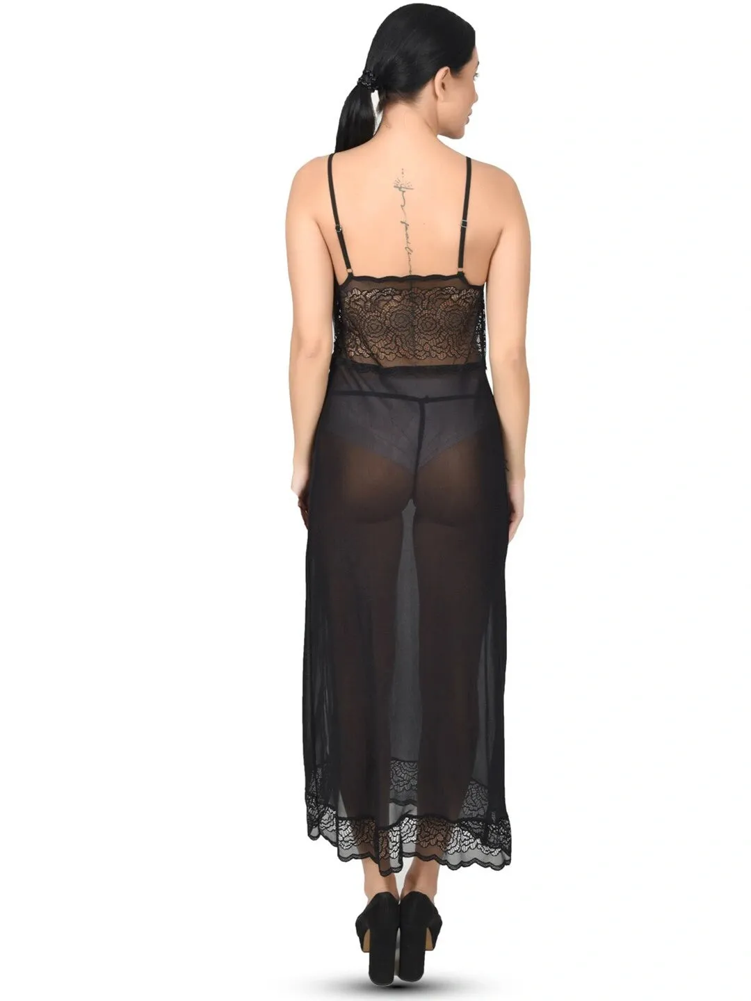 Glamorous Lace Mesh Gown