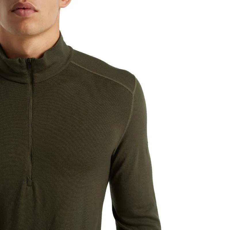 icebreaker Merino Base Layer Men's 260 Tech Top Long Sleeve Half Zip - Black