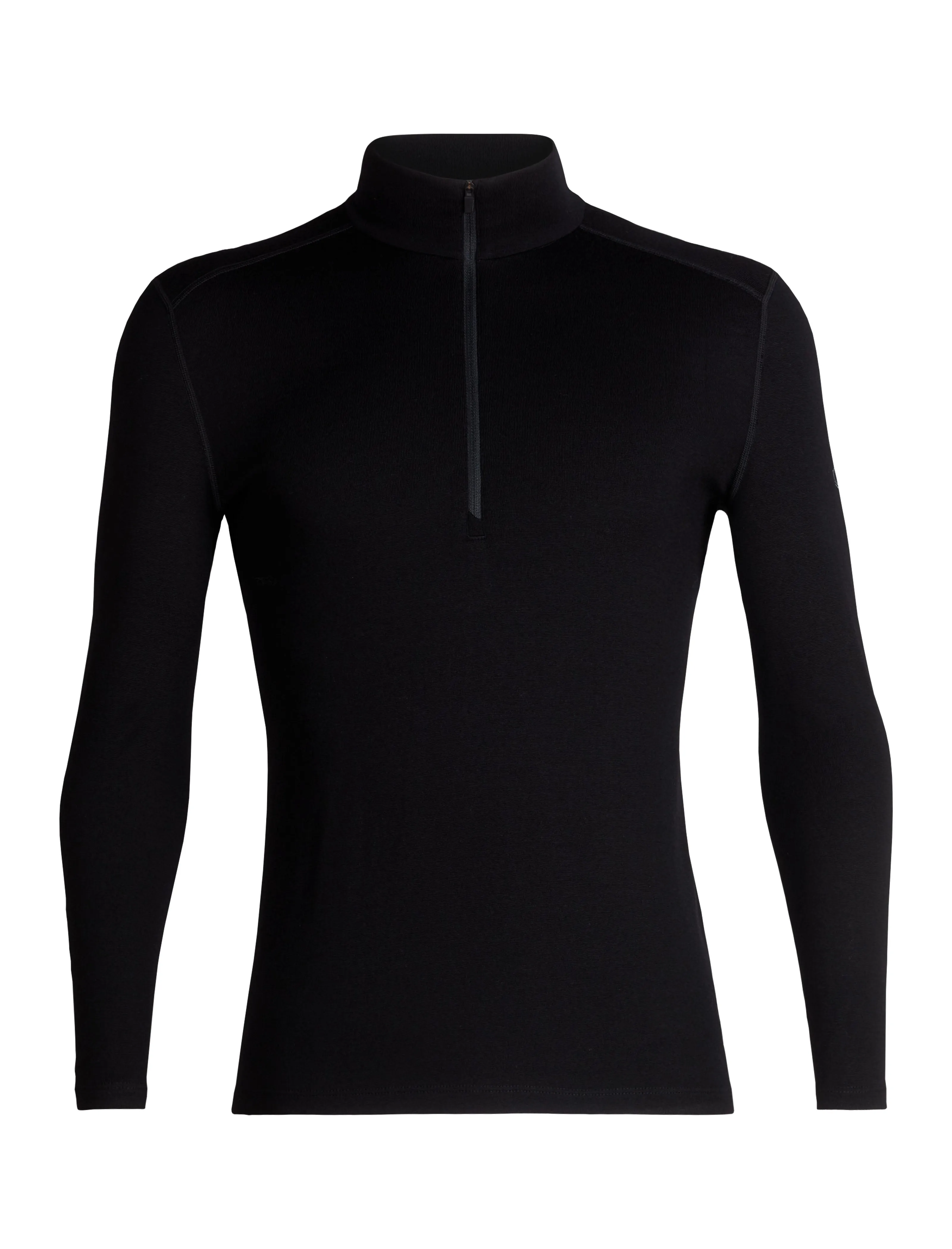 icebreaker Merino Base Layer Men's 260 Tech Top Long Sleeve Half Zip - Black