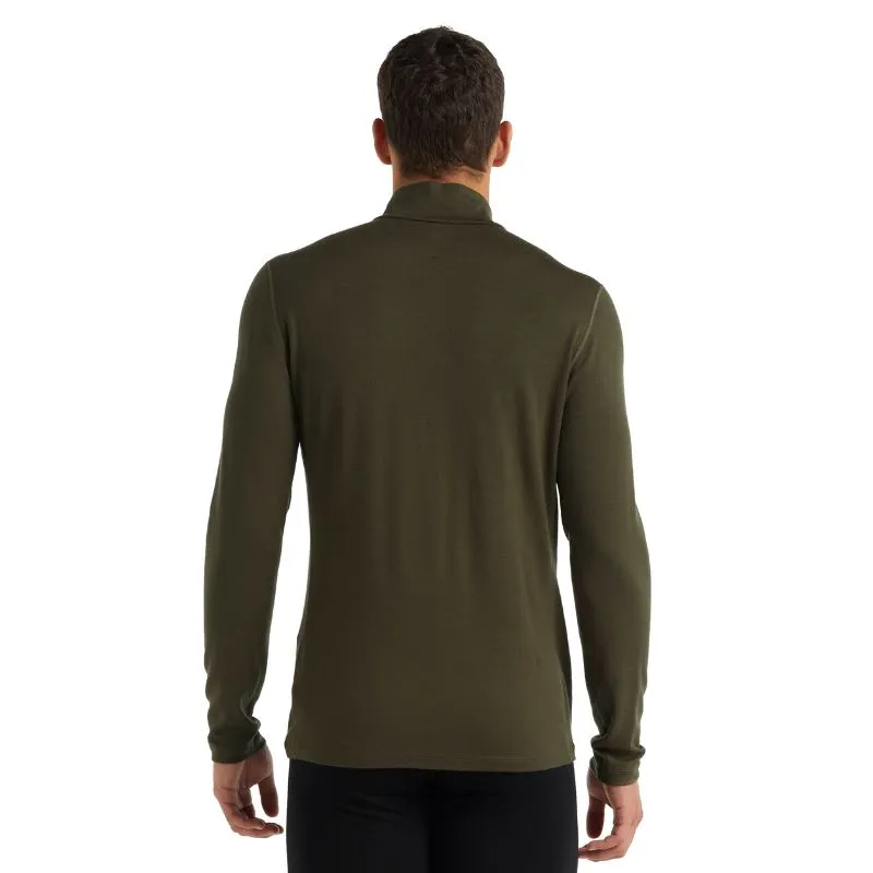 icebreaker Merino Base Layer Men's 260 Tech Top Long Sleeve Half Zip - Black