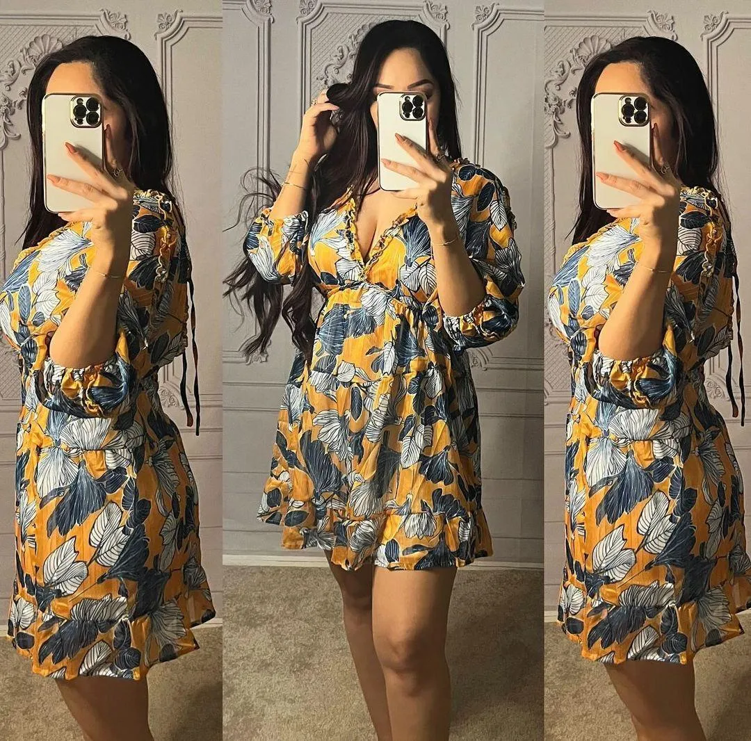 Kaili Babydoll Dress in Yellow