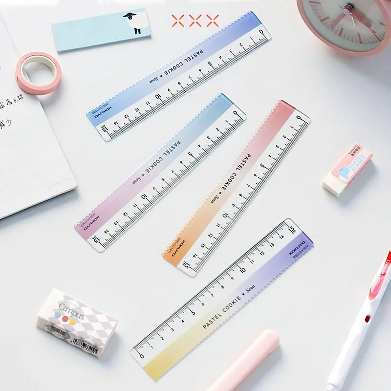 KOKUYO Pastel Cookie Sora Pastel Planet Wave 15cm Ruler