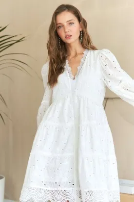 Lace Eyelet Babydoll Dress