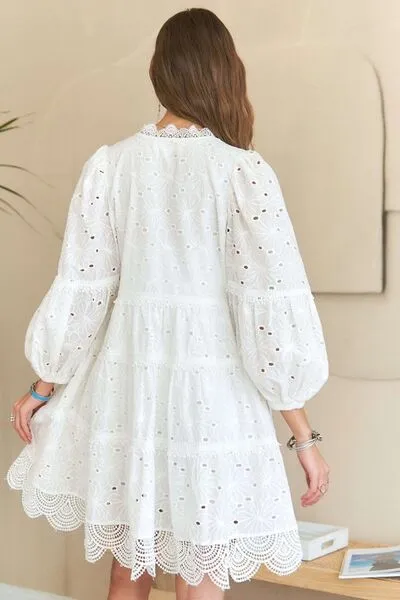 Lace Eyelet Babydoll Dress