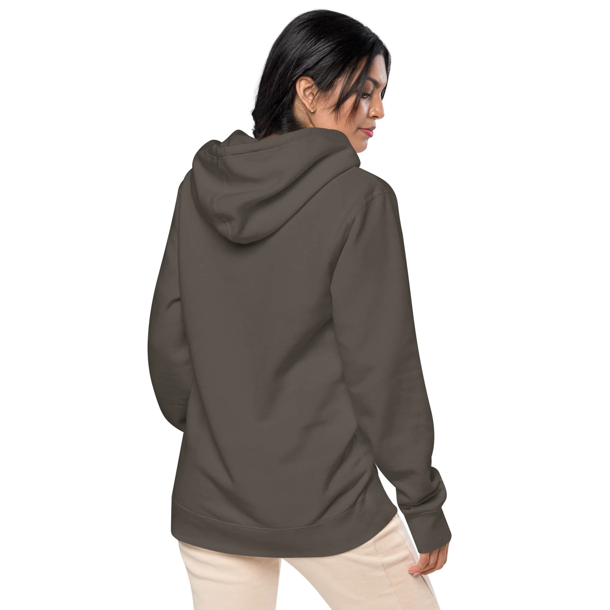 Ladybug Floral Embroidered Design Unisex Pigment-Dyed Hoodie