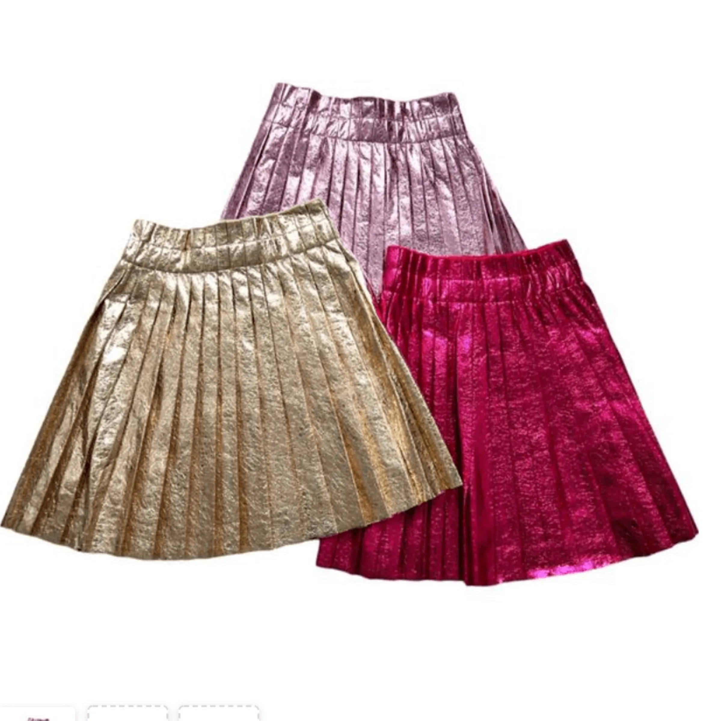 Lola   The Boys Foil Pleated Skirt