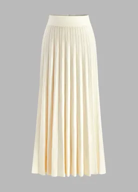 Minimalist Pleated Knit Skirt