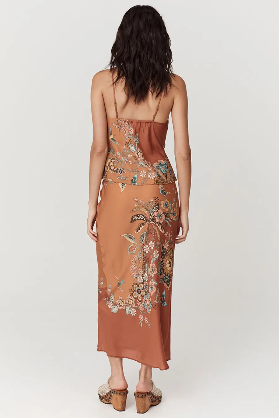 Mojave Lily Bias Skirt Amber