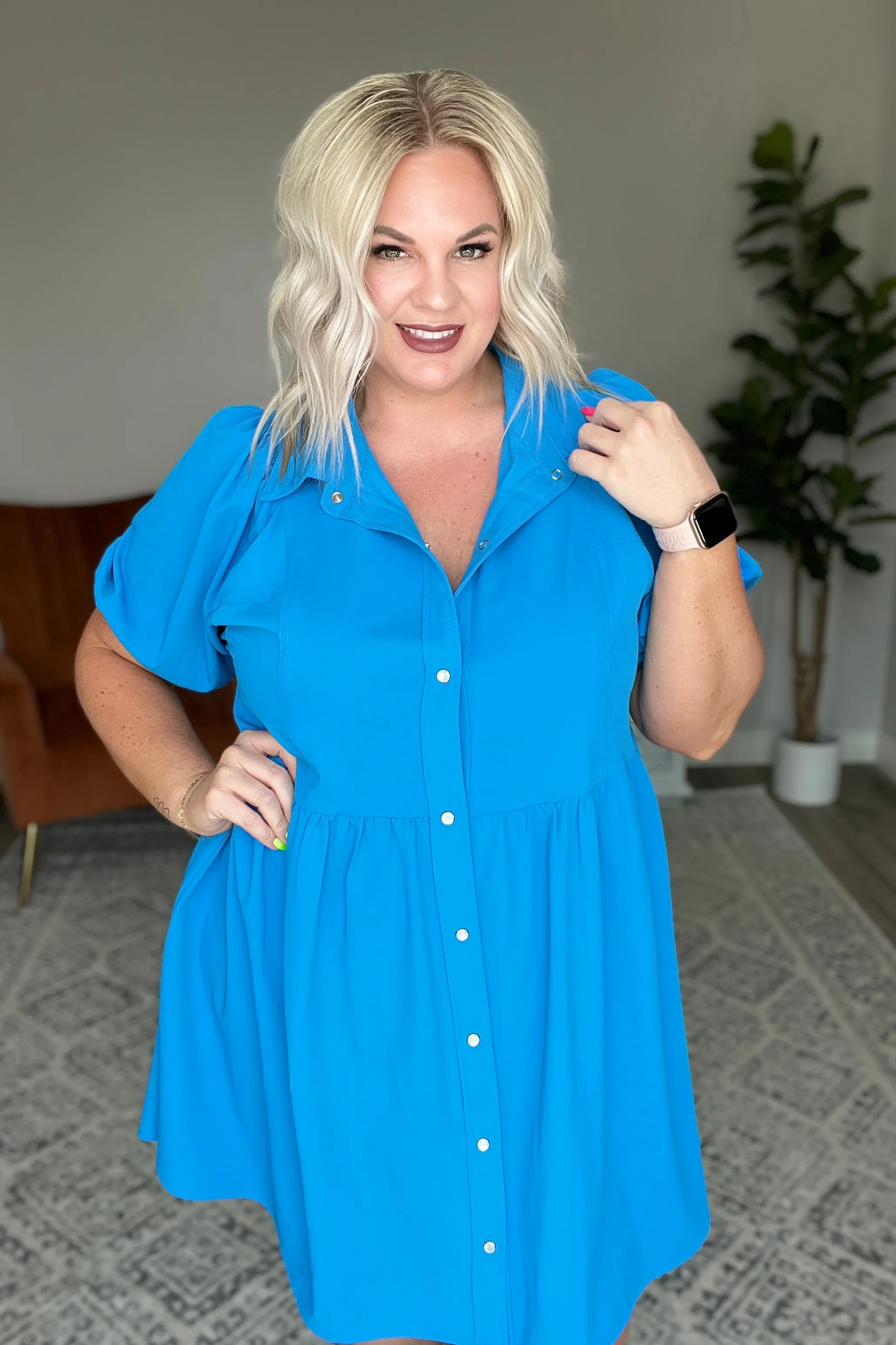 Morning Glory Button Down Dress