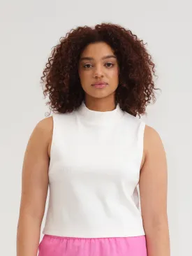 MUI MUI off-white mock neck tank