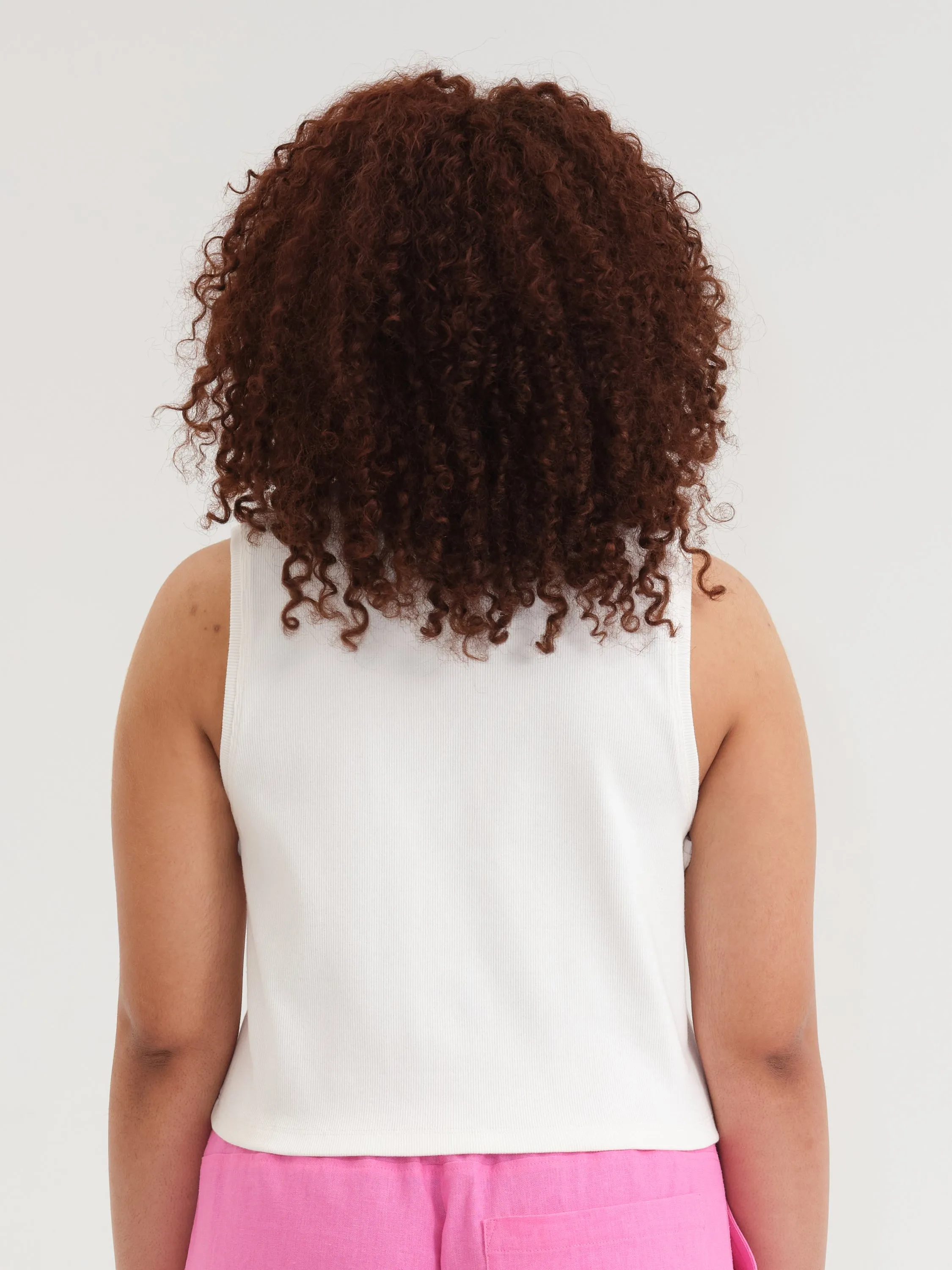 MUI MUI off-white mock neck tank