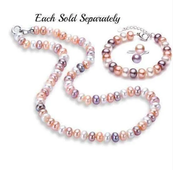 Multi-Color Pastel Adjustable Genuine Freshwater Pearl Ring