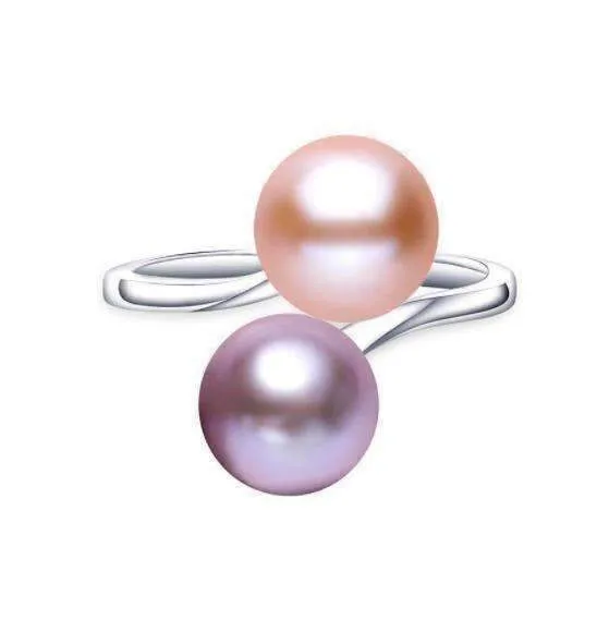 Multi-Color Pastel Adjustable Genuine Freshwater Pearl Ring