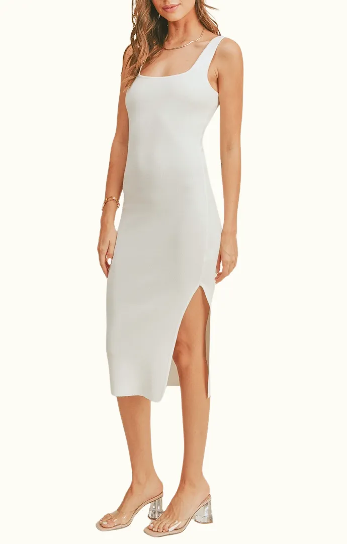 Nahlei Cream Square Neck Dress