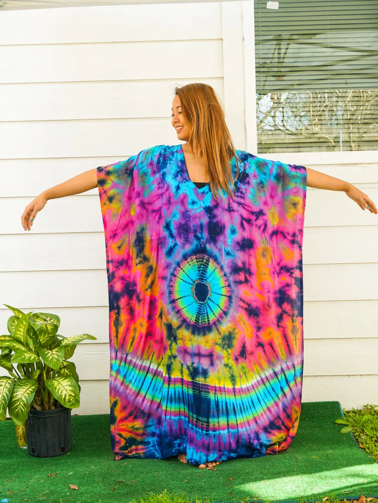 P6071- Hand Dyed Kaftan Poncho Dress