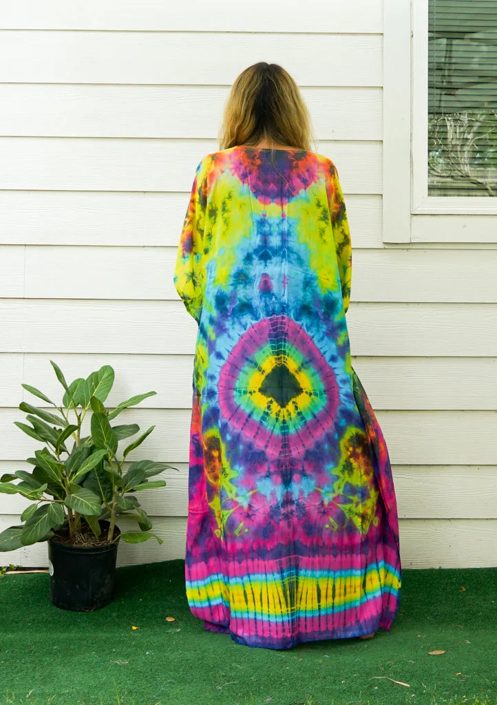 P7491- Hand Dyed Kaftan Poncho Dress