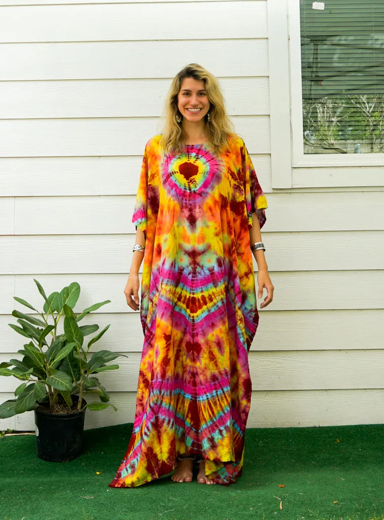 P7502- Hand Dyed Kaftan Poncho Dress