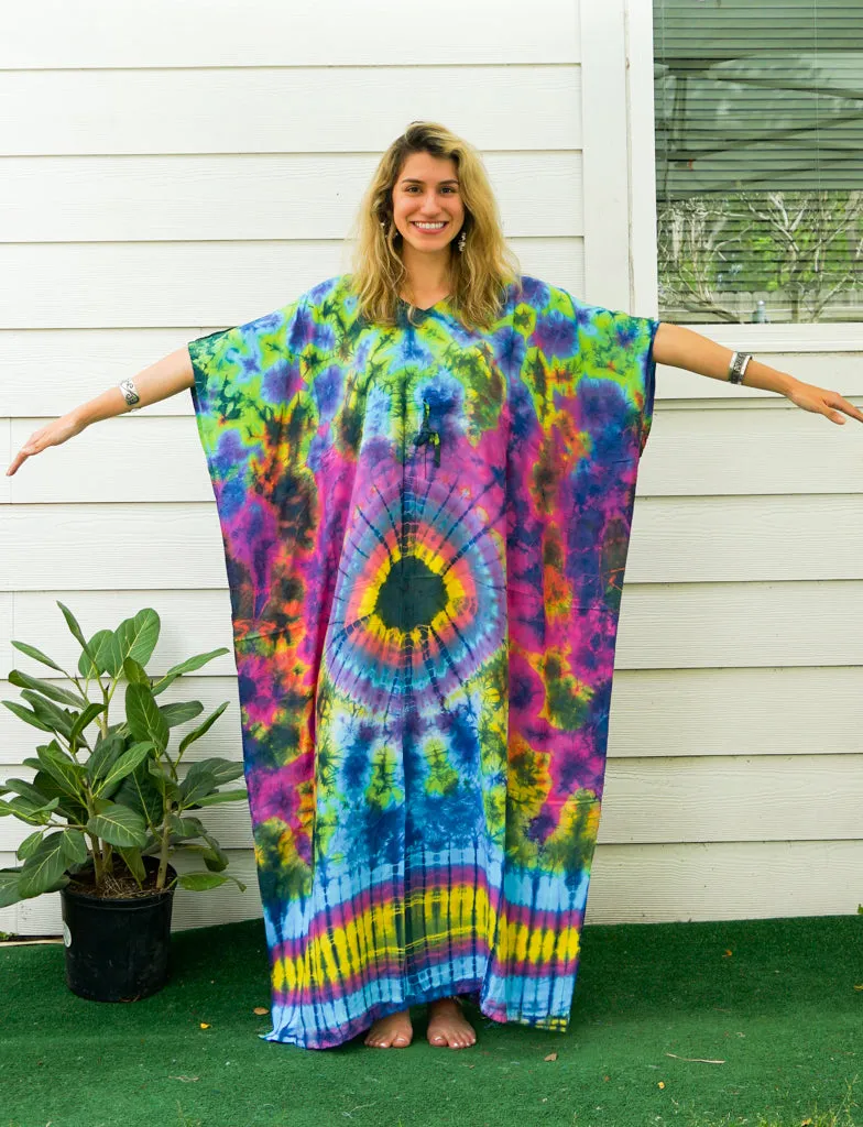 P7505- Hand Dyed Kaftan Poncho Dress