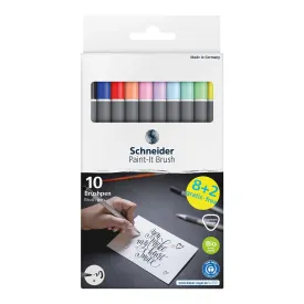 Paint-It 070 Brush Pen, Premium Tip, Flexible Fine Line Width, Wallet 10 pieces - Assorted
