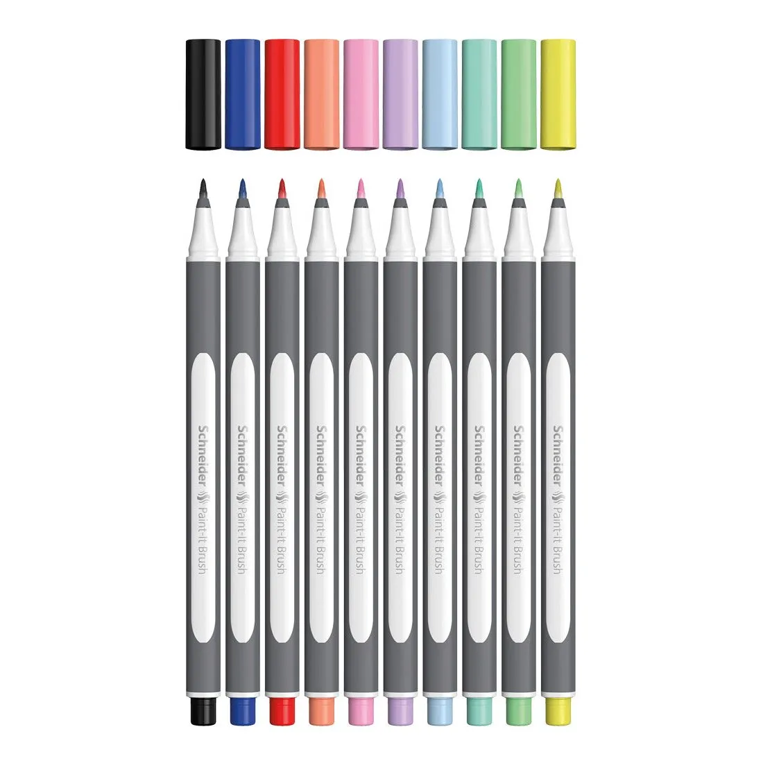 Paint-It 070 Brush Pen, Premium Tip, Flexible Fine Line Width, Wallet 10 pieces - Assorted