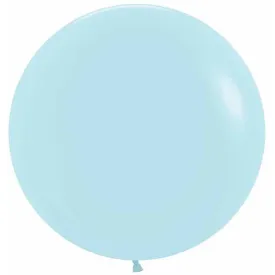 Pastel Matte Blue Latex Balloons (24", 10/Bg)