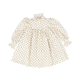 PETITE AMALIE TOFFEE FLOWER PRINT TIERED BABYDOLL DRESS