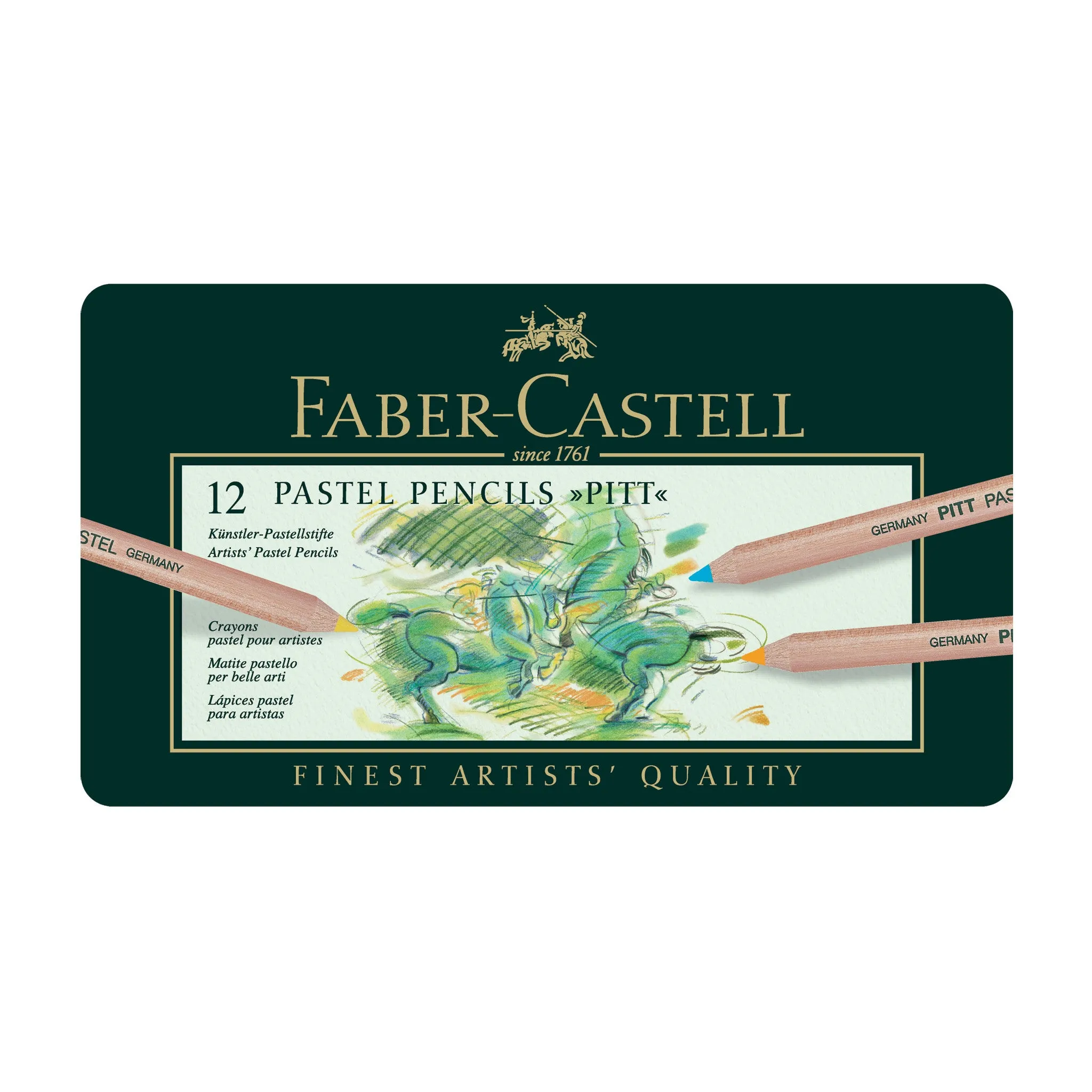 Pitt Pastel Pencils, Tin of 12 - #112112