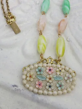 Pretty Pastel Flower Necklace