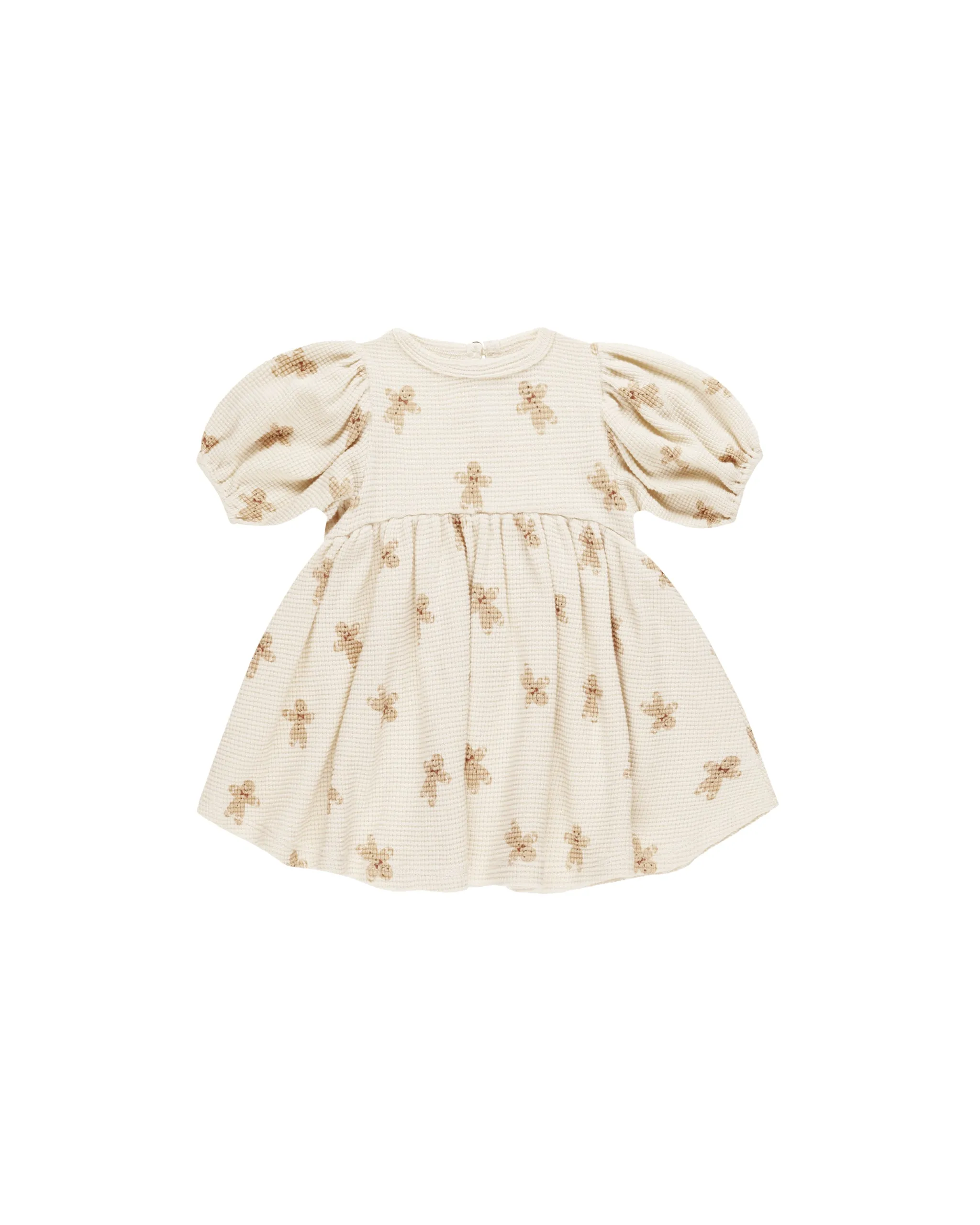 Quincy Mae Waffle Babydoll Dress || Gingerbread