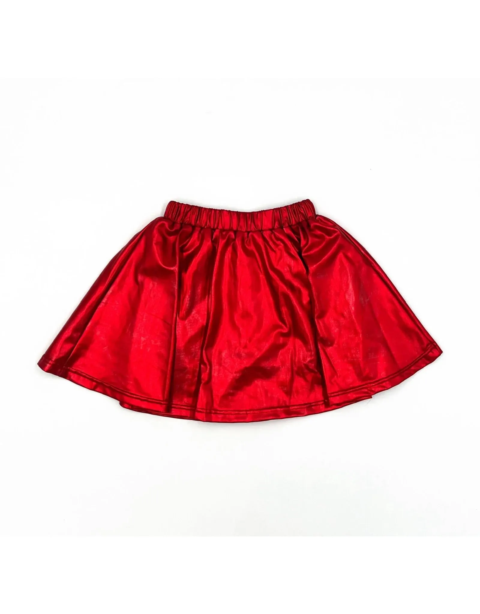 Red Metallic Skirt