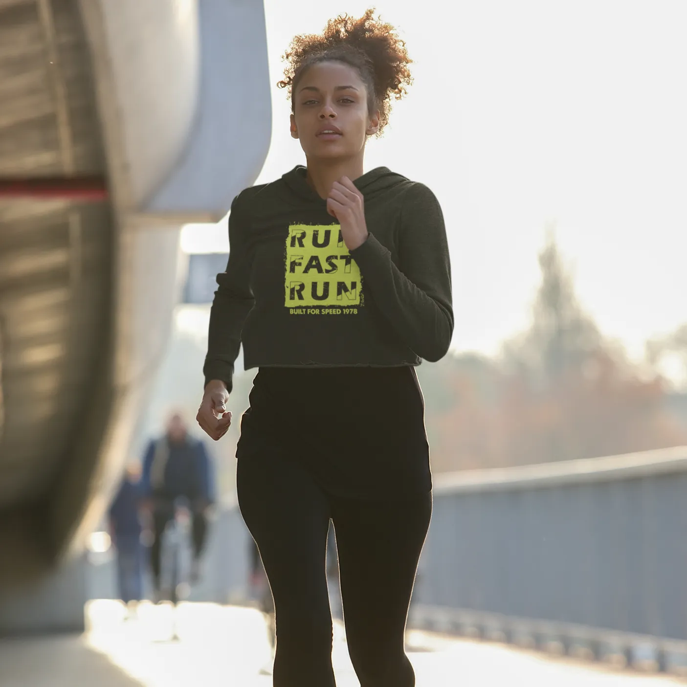 Run Fast Crop Hoodie
