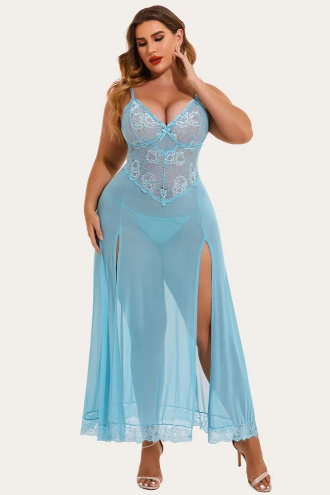 Seductive Sheer Lace Maxi Lingerie