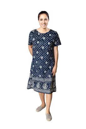 Short Sleeve Cotton Knit Short Dress