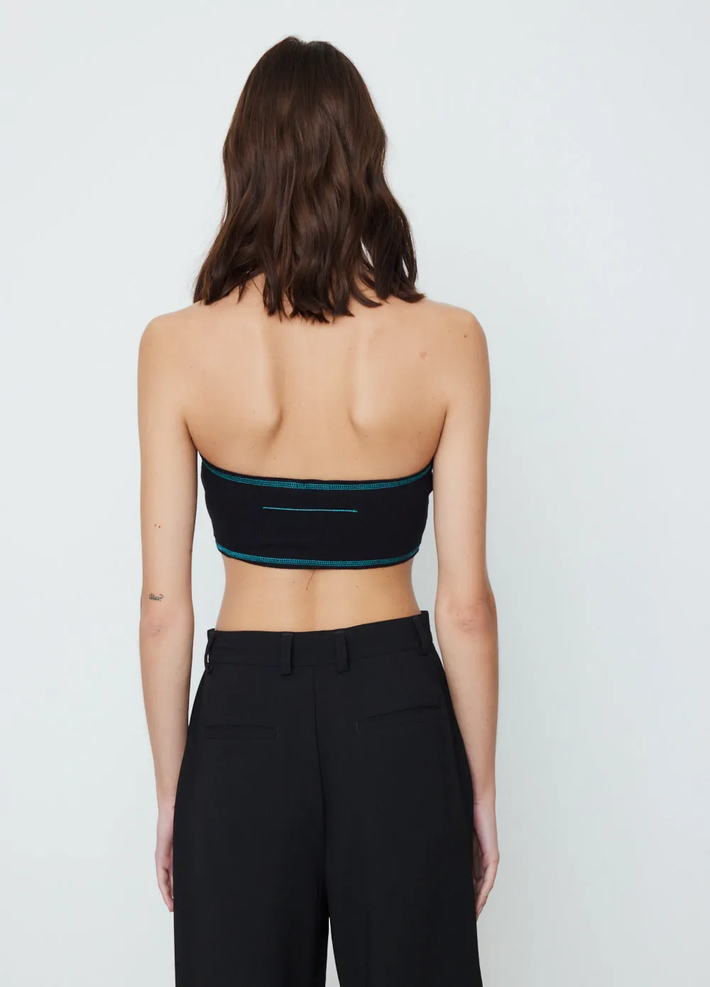 Slim Rib Tubular Crop Tank