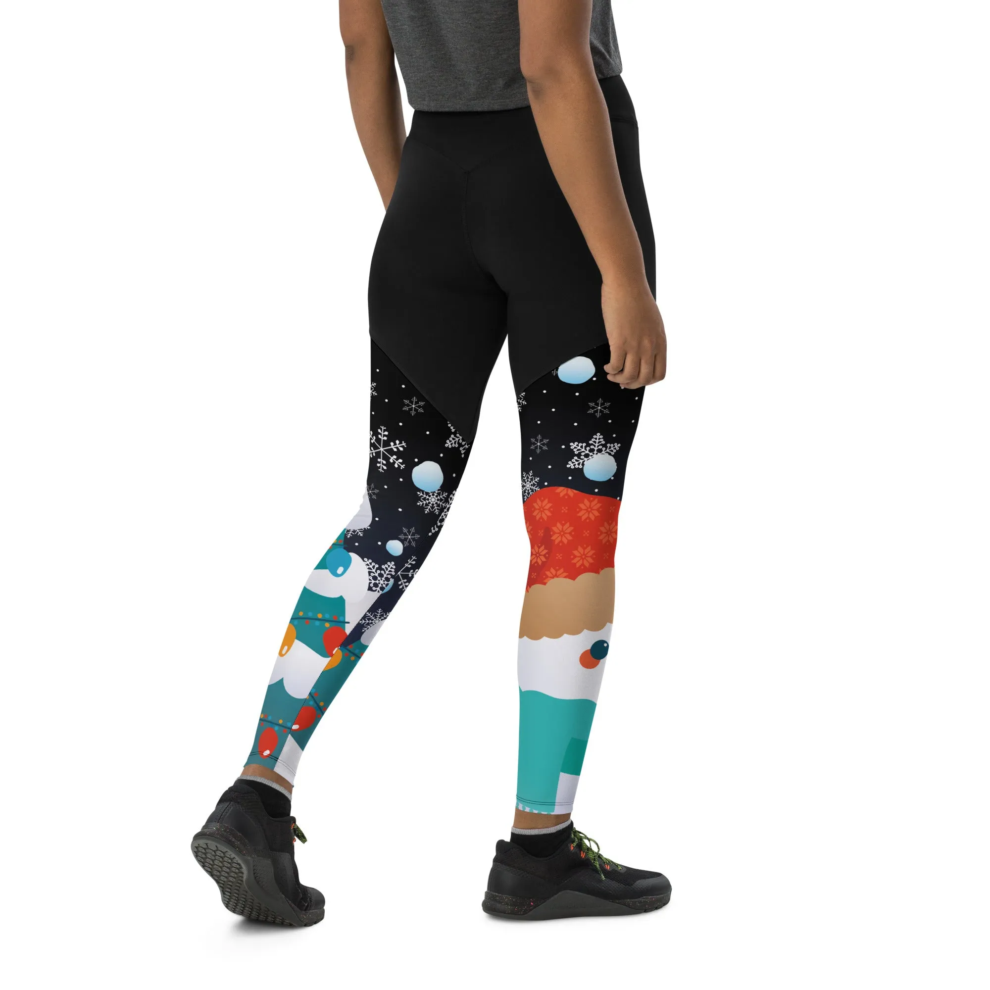 Snowy Christmas Compression Leggings