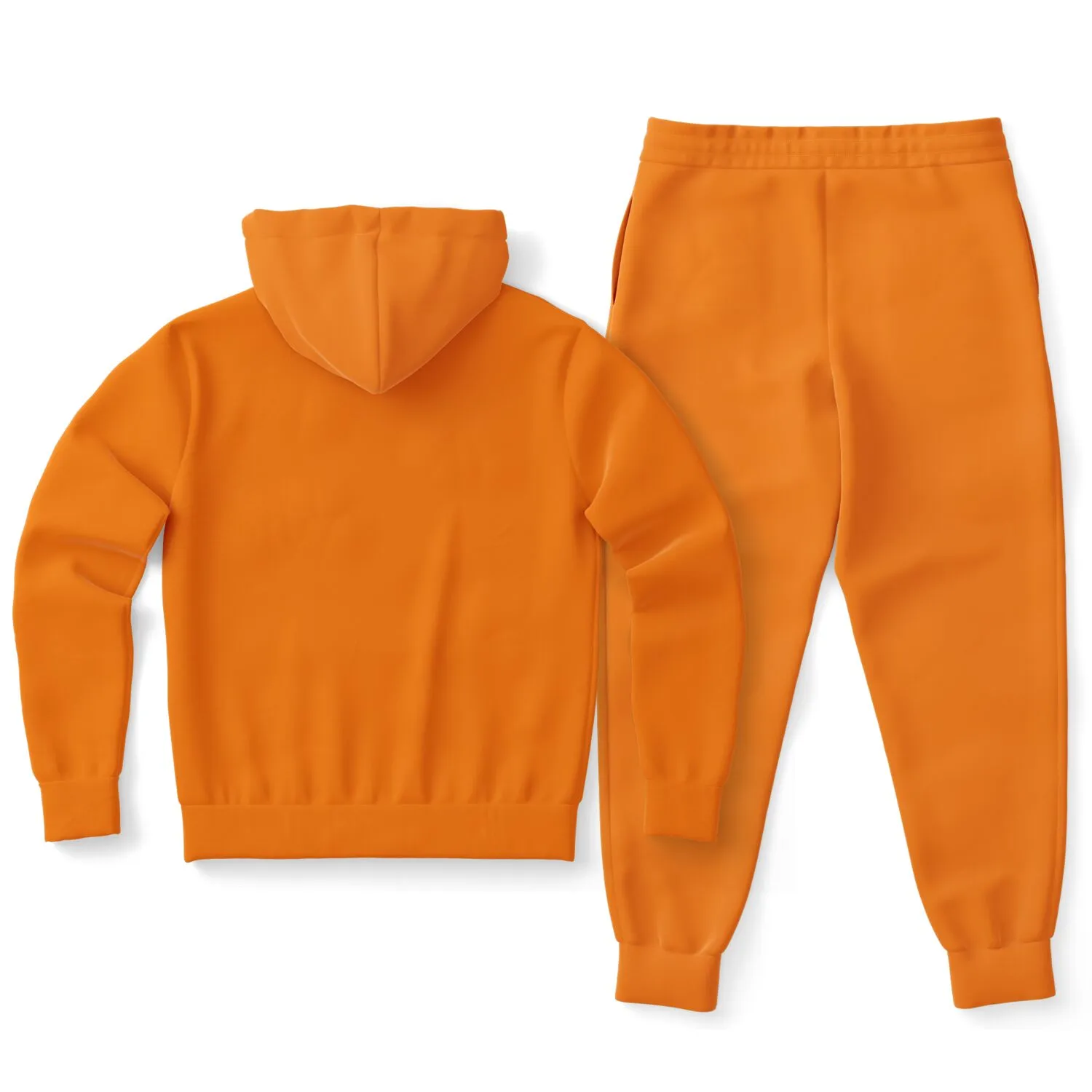 Solid Orange Women's Hoodie and Jogger Set