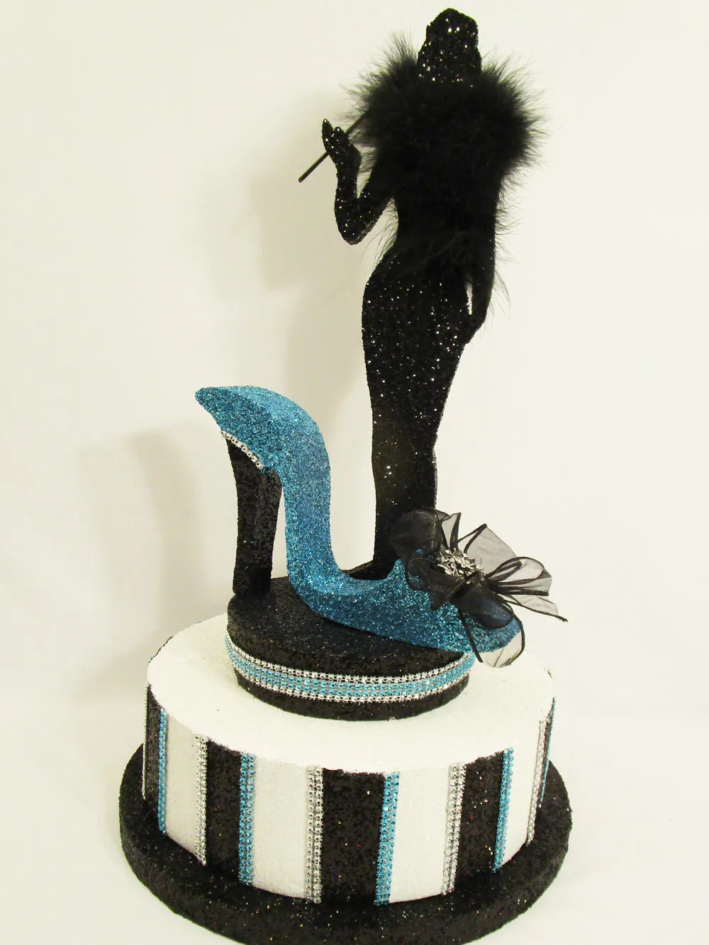 Stripped Faux Cake Centerpiece Base