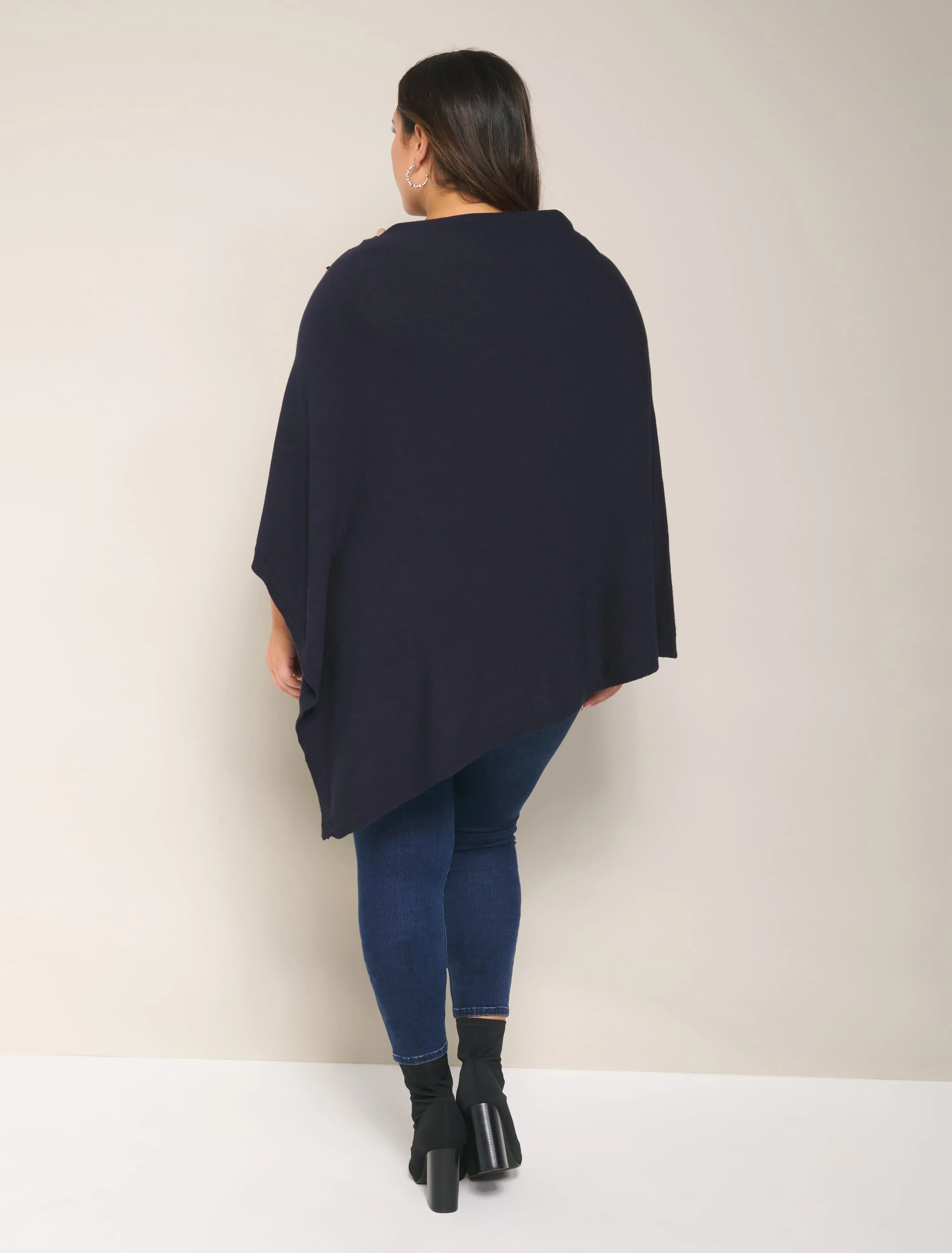 Tiffany Button Curve Poncho