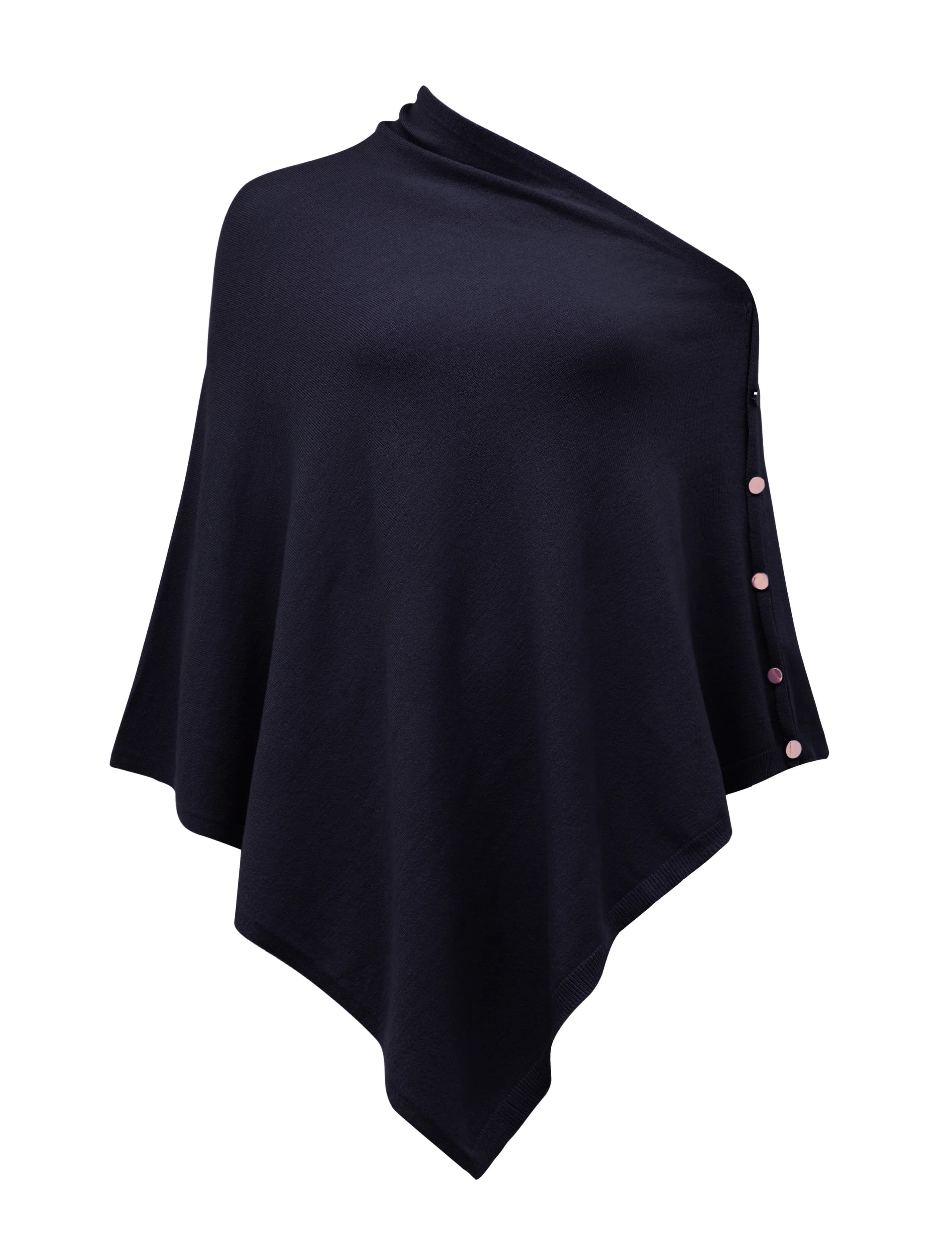 Tiffany Button Curve Poncho