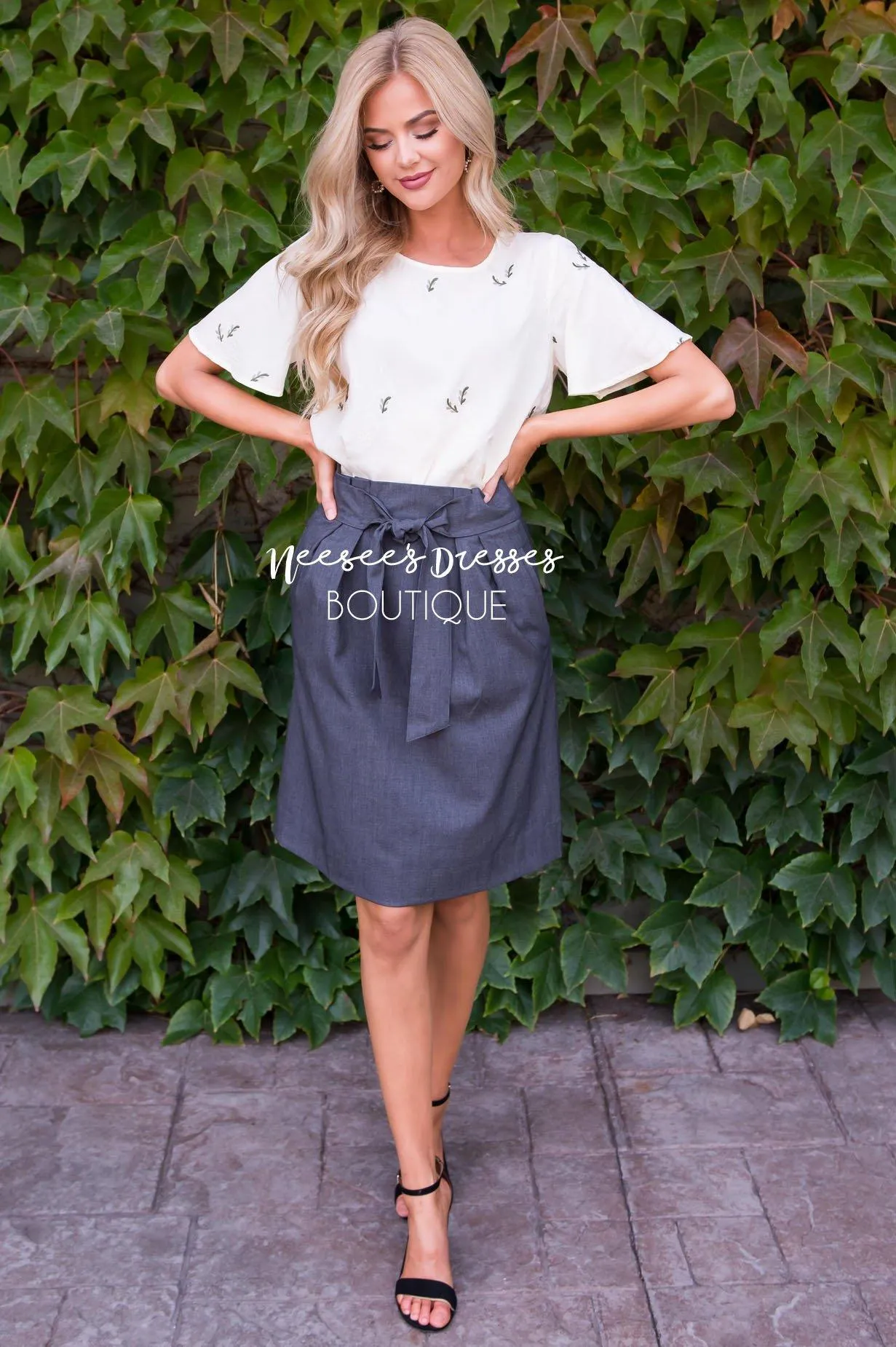 Time Stands Still Tie Skirt