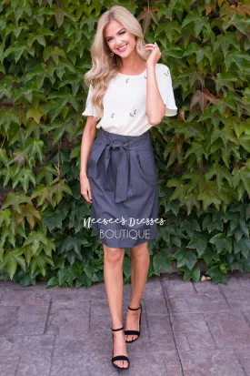 Time Stands Still Tie Skirt