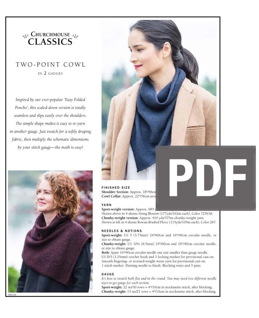 Two-Point Cowl Pattern