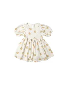 Waffle Babydoll Dress Butter Dots