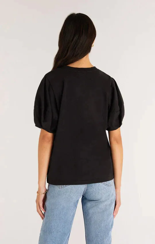 Z Supply Charlize Black Cotton Top