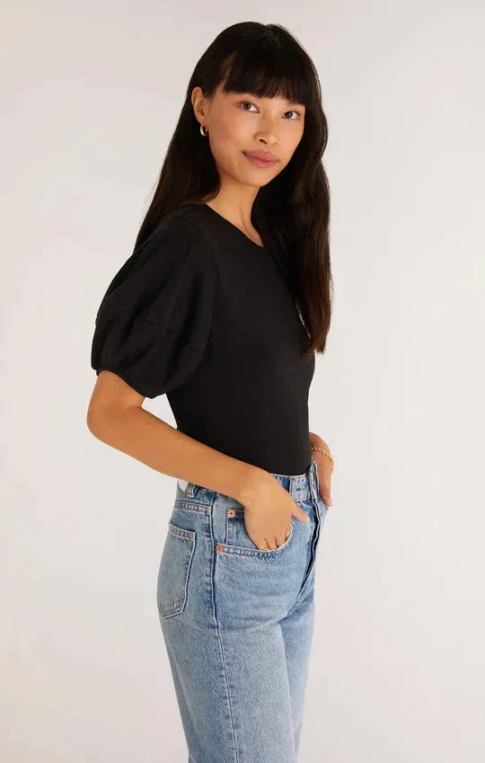 Z Supply Charlize Black Cotton Top